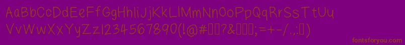 Fonte Lazyfont – fontes marrons em um fundo roxo