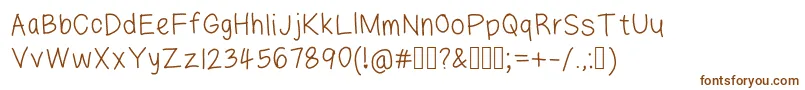 フォントLazyfont – 茶色のフォント