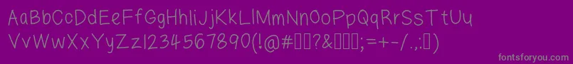 Lazyfont-fontti – harmaat kirjasimet violetilla taustalla