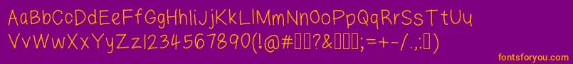 fuente Lazyfont – Fuentes Naranjas Sobre Fondo Morado