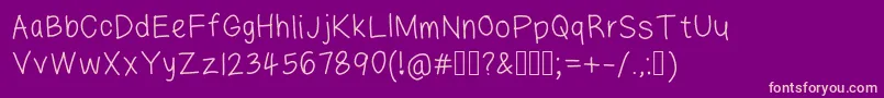 Police Lazyfont – polices roses sur fond violet