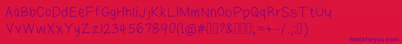 Police Lazyfont – polices violettes sur fond rouge