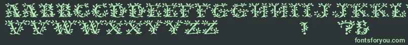 Tenderleaf Font – Green Fonts on Black Background