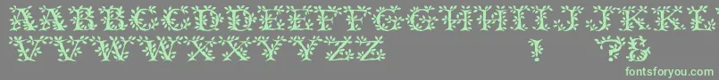 fuente Tenderleaf – Fuentes Verdes Sobre Fondo Gris