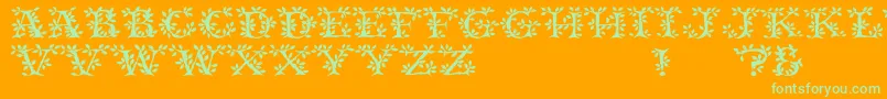 Шрифт Tenderleaf – зелёные шрифты на оранжевом фоне