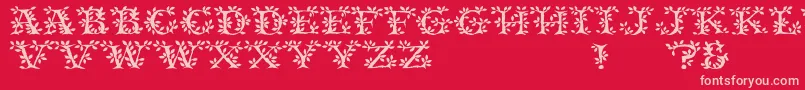 Tenderleaf-Schriftart – Rosa Schriften auf rotem Hintergrund