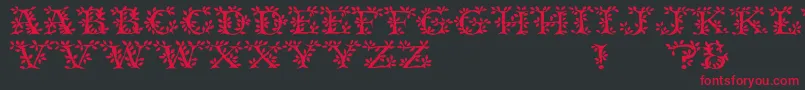 Tenderleaf Font – Red Fonts on Black Background