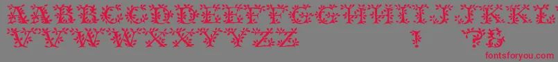 Tenderleaf Font – Red Fonts on Gray Background