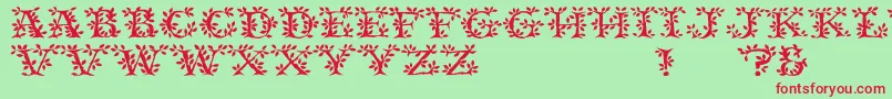 Tenderleaf Font – Red Fonts on Green Background