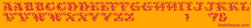 Tenderleaf Font – Red Fonts on Orange Background