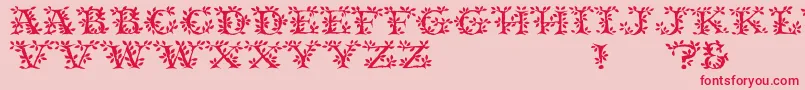 Tenderleaf-Schriftart – Rote Schriften auf rosa Hintergrund