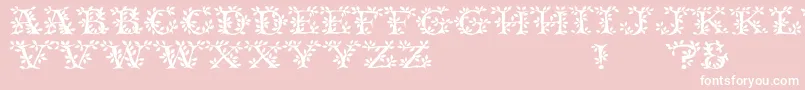 Tenderleaf-Schriftart – Weiße Schriften auf rosa Hintergrund