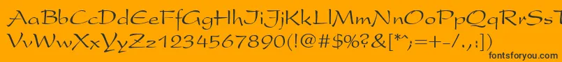 Sakura Font – Black Fonts on Orange Background
