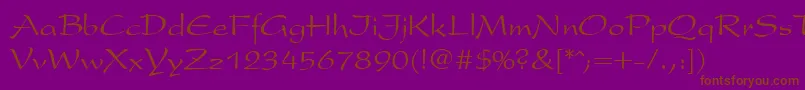 Police Sakura – polices brunes sur fond violet