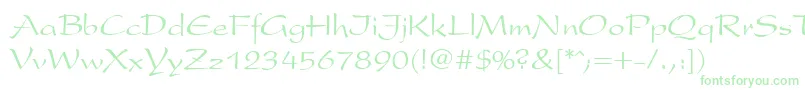 Sakura Font – Green Fonts on White Background