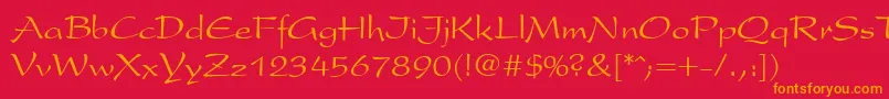 Sakura Font – Orange Fonts on Red Background
