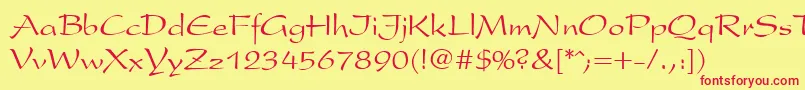 Sakura Font – Red Fonts on Yellow Background
