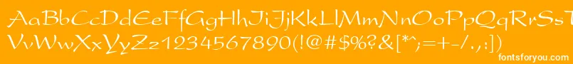 Sakura Font – White Fonts on Orange Background