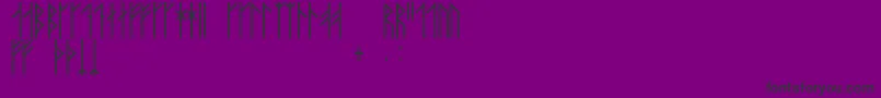 Orkahaug-fontti – mustat fontit violetilla taustalla