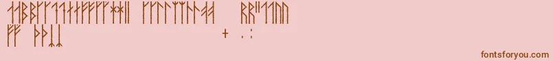 Orkahaug Font – Brown Fonts on Pink Background