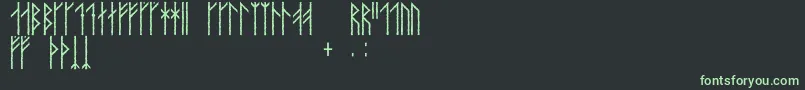 Orkahaug Font – Green Fonts on Black Background