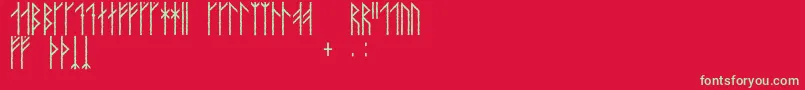 Orkahaug Font – Green Fonts on Red Background