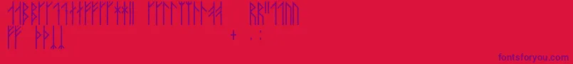 Orkahaug Font – Purple Fonts on Red Background