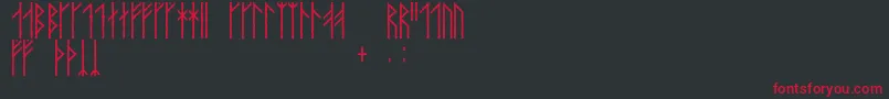 Orkahaug Font – Red Fonts on Black Background