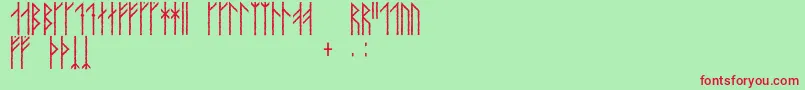Orkahaug Font – Red Fonts on Green Background