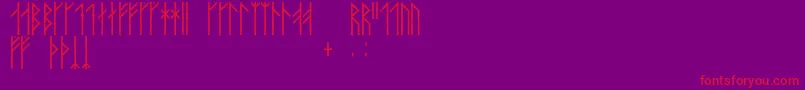 Orkahaug Font – Red Fonts on Purple Background