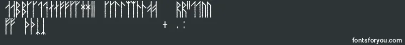 Шрифт Orkahaug – белые шрифты на чёрном фоне