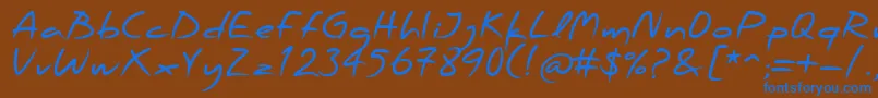 PfscandalproBold Font – Blue Fonts on Brown Background