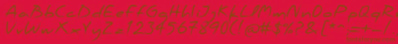 PfscandalproBold Font – Brown Fonts on Red Background