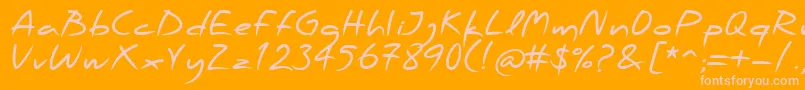 PfscandalproBold-Schriftart – Rosa Schriften auf orangefarbenem Hintergrund