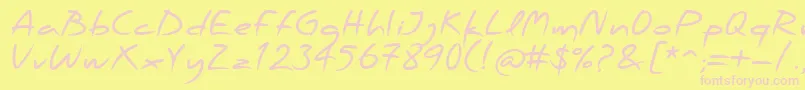 PfscandalproBold Font – Pink Fonts on Yellow Background
