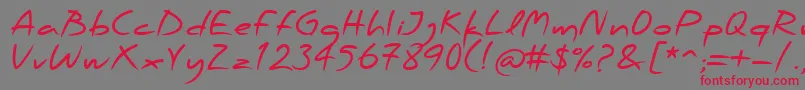 PfscandalproBold Font – Red Fonts on Gray Background