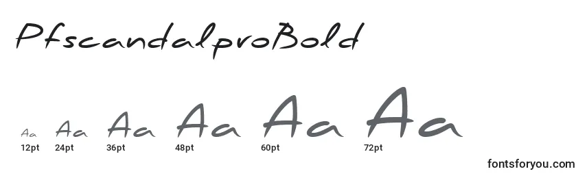 Размеры шрифта PfscandalproBold