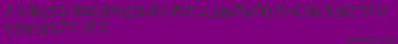 Refrig2 Font – Black Fonts on Purple Background