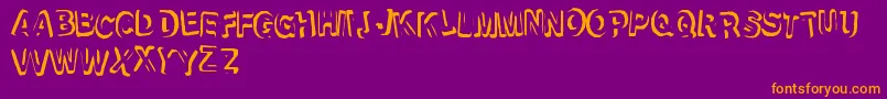 Refrig2 Font – Orange Fonts on Purple Background