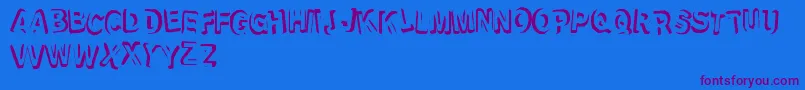 Refrig2 Font – Purple Fonts on Blue Background