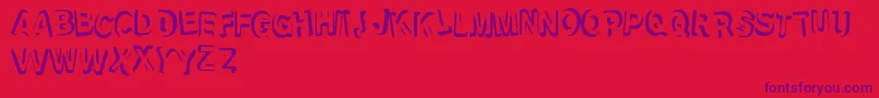 Refrig2 Font – Purple Fonts on Red Background