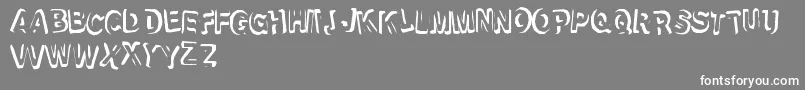 フォントRefrig2 – 灰色の背景に白い文字