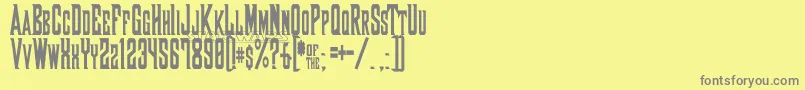 Shaxizor Font – Gray Fonts on Yellow Background