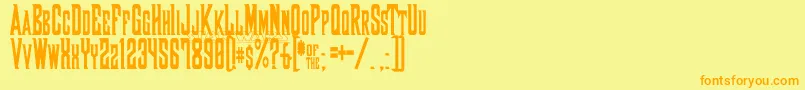 Shaxizor Font – Orange Fonts on Yellow Background