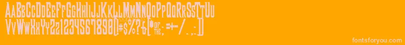 Shaxizor Font – Pink Fonts on Orange Background