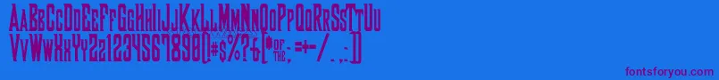 Shaxizor Font – Purple Fonts on Blue Background