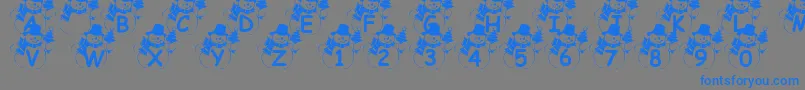 SummersSnowman Font – Blue Fonts on Gray Background