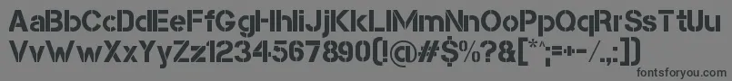 CapsmallClean Font – Black Fonts on Gray Background