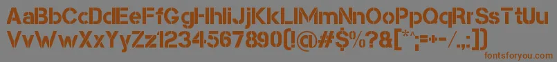 Шрифт CapsmallClean – коричневые шрифты на сером фоне