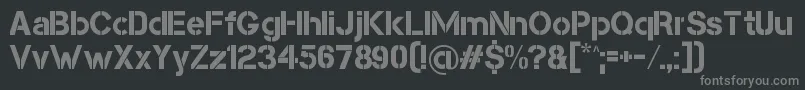 フォントCapsmallClean – 黒い背景に灰色の文字